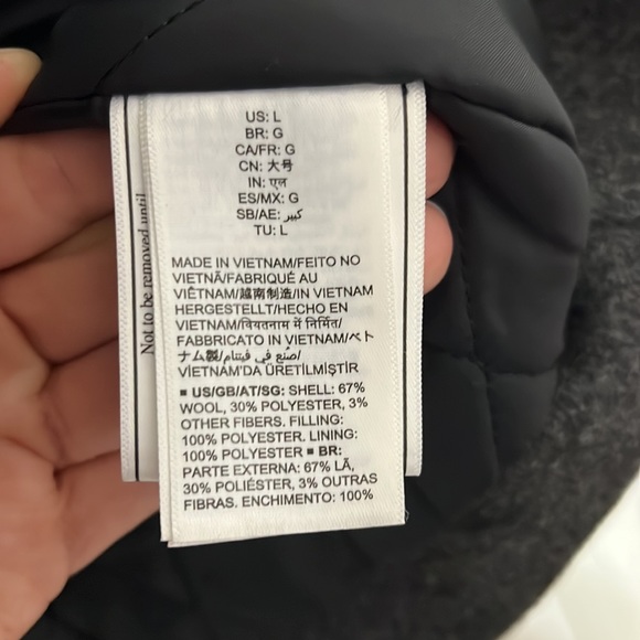 Mens wool blend double breasted coat. L - Picture 5 of 5